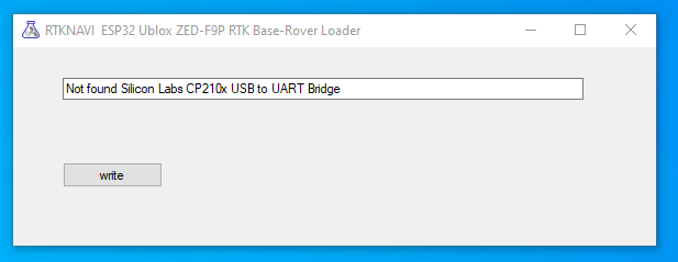 RTKNAVI ESP32 Ublox ZED-F9P Loader.exe program